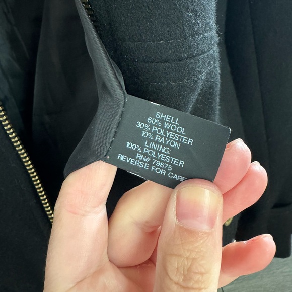 Michael Kors black zip wool coat XS - Picture 3 of 11